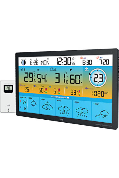 Life Horizon Smartweather Tuya Ασύρματος Ψηφιακός Μετεωρολογικός Σταθμός Επιτ...
