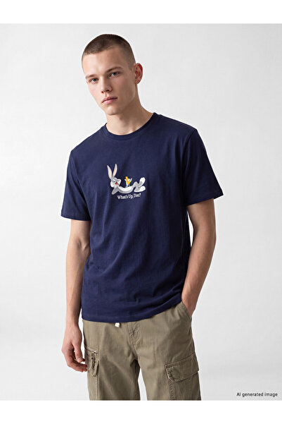 LC Waikiki Crew Neck Bugs Bunny Printed Men's T-Shirt