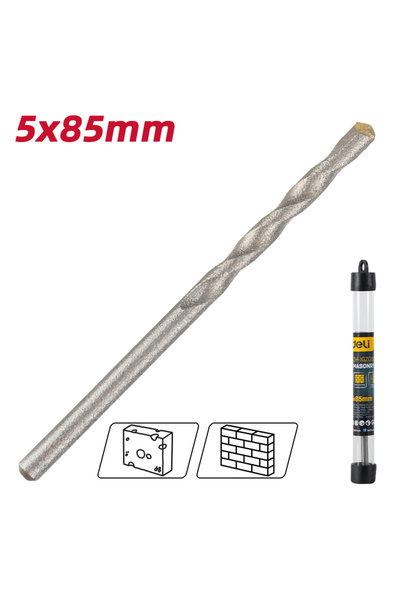 Deli τρυπάνι DH-JGZ050-E1 για τοίχο, 40Cr YG6, 5x85mm, κυλινδρικό