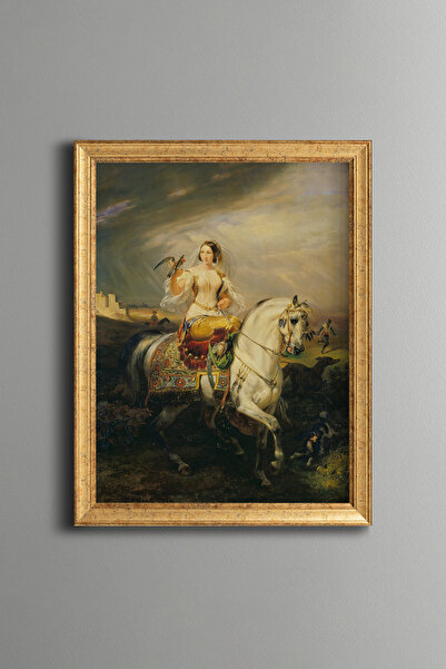 epiqart An Algerian Woman - Vintage Patterned Painting - Fine Model