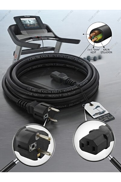 BRMK STORE 1.5 METRE- Koşu Bandı Power Elektrik Kablosu 3X0.75mm