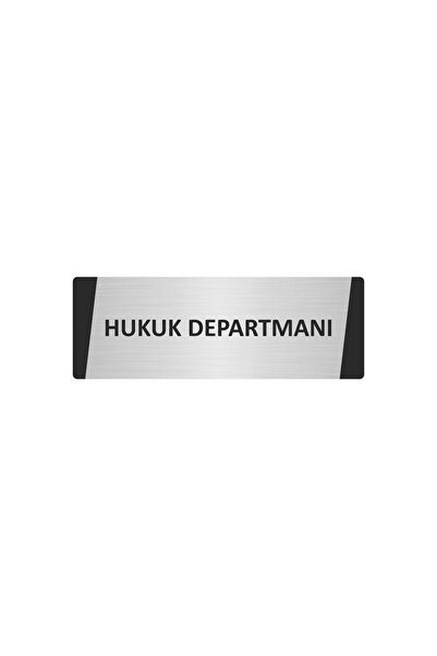 Özarslan Dizayn Law Department Metal Warning Sign 7X20 cm Silver Color