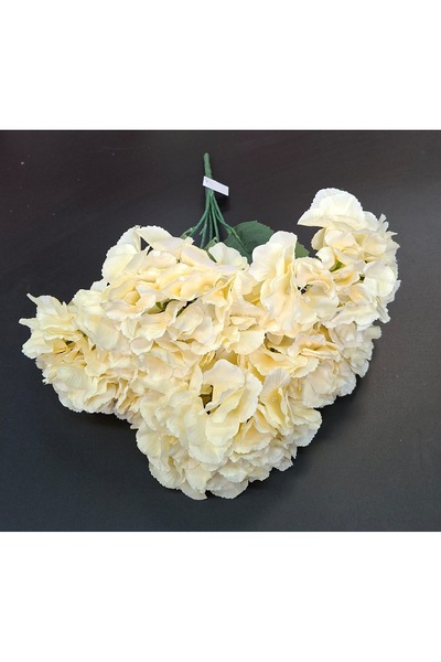 LUCIDIUSDECOR Buchet cu hortensii artificiale crem, flori mari - 52cm