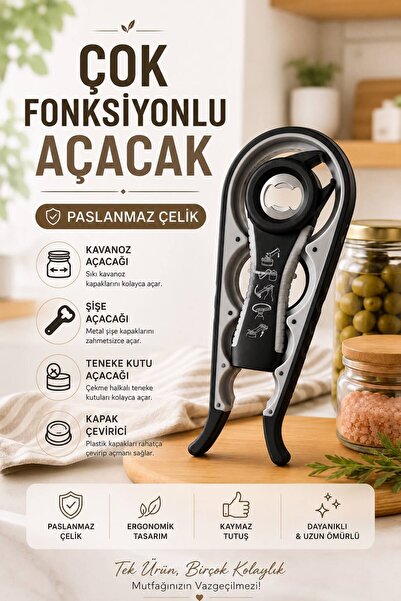 MİORA HOME 4'Ü 1 ARADA ÇOK FONKSİYONLU KAVANOZ AÇACAĞI KONSERVE ŞİŞE KAVANOZ ...