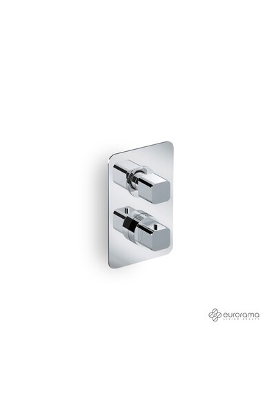 Eurorama Quadra Chrome Θερμοστατικός Μίκτης Εντοιχισμού με Εκτροπέα 750033NQS...