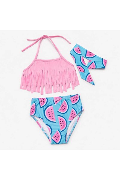 BEBEĞİME ÇORAP Dječji bikini set sa detaljnim kićankama na vrhu i visokim str...