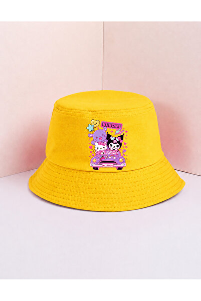 lovver Kuromi Designed Premium Printed 100% Cotton Bucket Hat