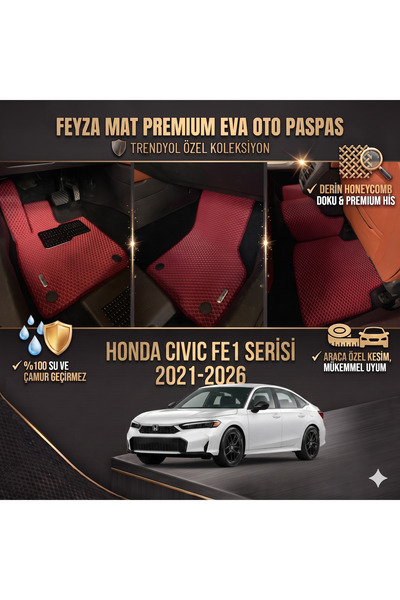 FEYZA OTO HONDA CİVİC FE1 2021-2026 SERİSİ ARACA ÖZEL EVA PASPAS TAKIMI FEYZA...