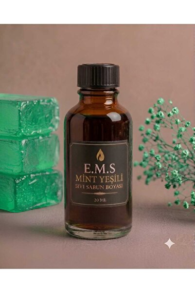 E.M.S AVM MİNT YEŞİLİ SIVI SABUN BOYASI SABUN BAZI BOYASI 20 ML MİNT 1.KALİTE.