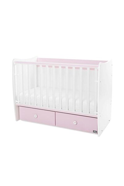 LORELLİ Patut balansoar Matrix, 60 x 120 cm, transformabil, White Orchid Pink