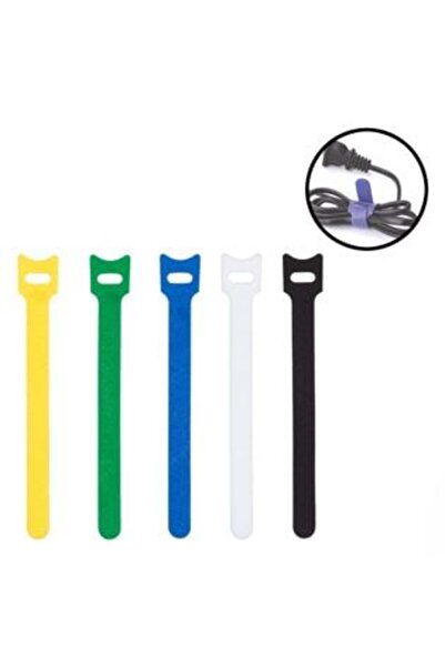 OEM Coliere de cablu colorate cu Velcro 14,5 x 1,5 cm - 10 bucăți