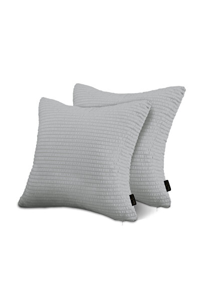 Siesta Zen Soft Filled Cushion with Seersucker Elegant Stripe Removeable Zipp...