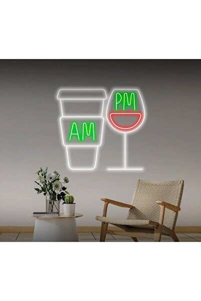 Coffee wine AM PM Neon Tabela