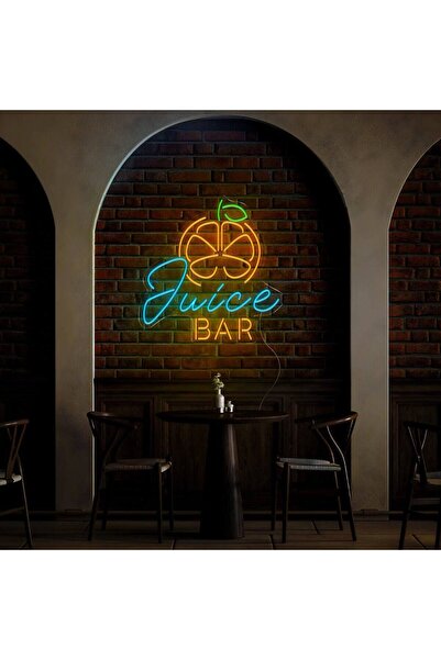 NEON TABELACIM Juice BAR Yazılı ve Şekilli Neon Tabela