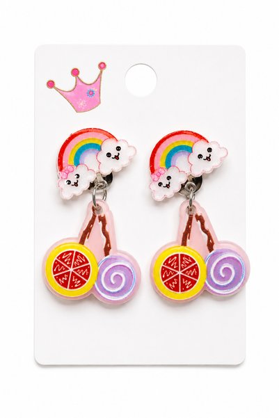 Marka Dangle Kids Earrings - Compressible Rainbow Unicorn