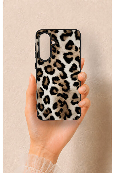 Vip Case Samsung A56 Uyumlu Leopar Derisi Desenli Silikon Kılıf