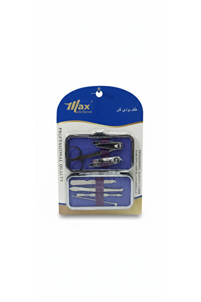 max elegance Metal Manicure and Pedicure Set with Purple Case