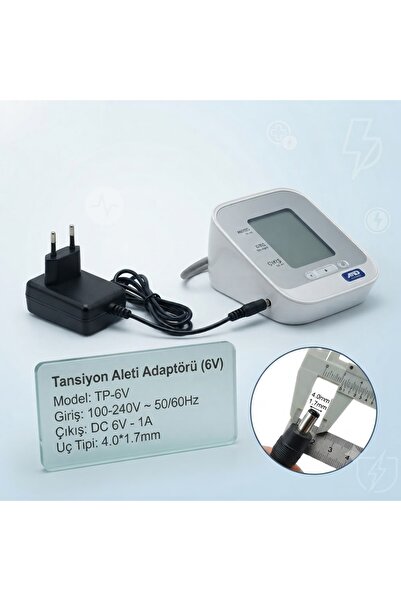 BRMK STORE 6v Tansiyon Aleti Adaptörü 6 Volt Tansiyon Aleti 6 V Adaptör 4.0*1...