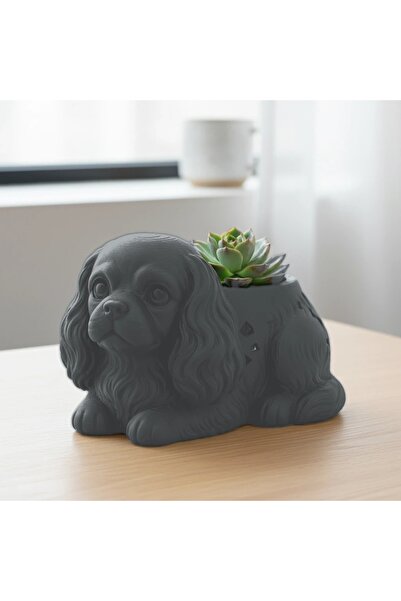 OEM Mini Ghiveci Decorativ Animalut Cavalier King Charles Spaniel Imprimat 3D