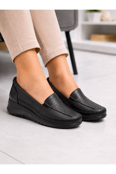 YADE MODA Genuine Leather Full Orthopedic Heel Supported Poly Sole Lightweight Design Women'S-Mother's Shoes