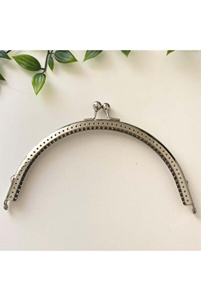 yumakça Çanta ve Cüzdan Klipsi Gümüş Renk Oval Model 18 Cm