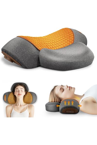 NEONI 3-in-1 Rechargeable Neck Massager Pillow with Heat & Traction for Shoul...