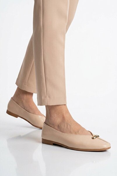 Aspor Beige Women's Ballerinas
