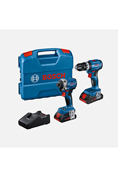 Bosch Profesyonel GSB 18V-45 ve GDR 18V-215 2xGBA 4,0Ah Akü 2'li Makine Seti