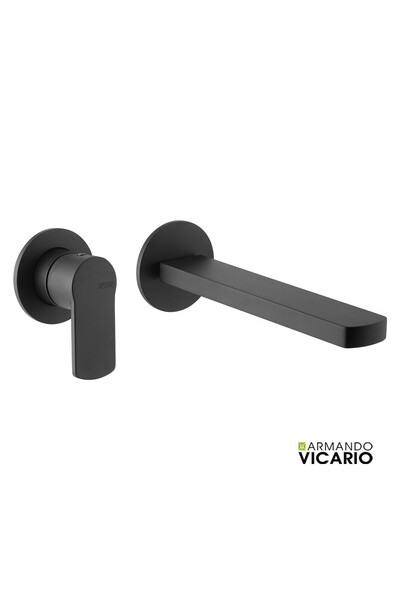 ARMANDO VICARIO GLAM Μπαταρία Νιπτήρος εντοιχισμού θερμομικτική 2 οπών Black ...