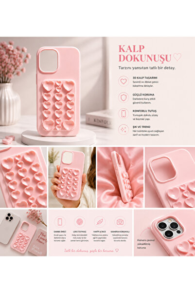 EskilikShop Yeni Sezon SADECE İPHONE 16 PROMAX UYUMLU Kalp Detaylı Vantuzlu S...