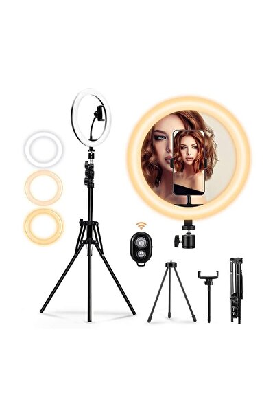 Jumbo Lampa Circulara Ring Light cu Trepied & Accesorii Deluxe Set, pentru se...