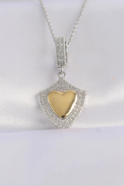 Marsilyan 316L Steel Chain Silver Color Zircon Stone Design Gold Color Heart ...