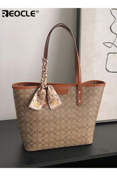 REOCLE Women's Tote Bags Top Handle Satchel Handbags PU Faux Leather Bucket B...