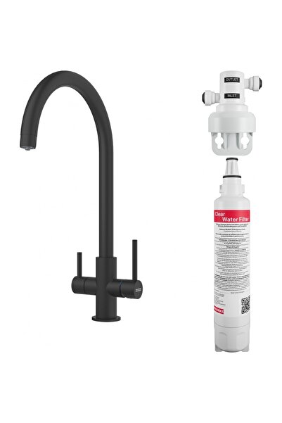 Franke Lina Clear Water Μπαταρία φιλτραρίσματος νερού Black Matt
