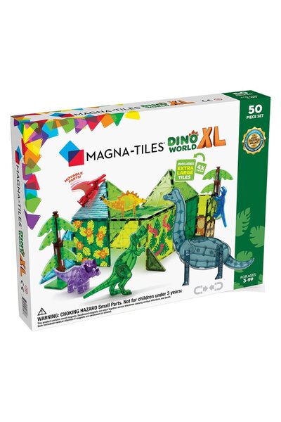 Magna Tiles Set magnetic Magna-Tiles Dino World XL, 50 piese