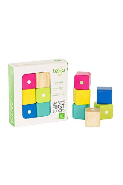 Tegu Blocuri magnetice din lemn Baby 6, 6 buc