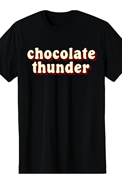 LİNA06 تي شيرت Thunder Choco Bar Chocoholic Funny Chocolate TShirt2Retro كاجو...