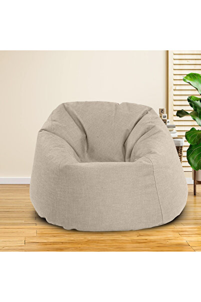 In House Solly Linen Bean Bag Chair - Large - Light Beige