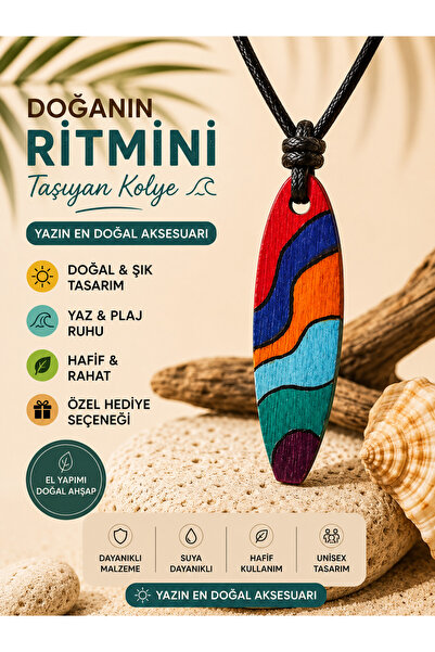 TUTU DESİGN قلادة على شكل لوح ركوب الأمواج للرجال والنساء