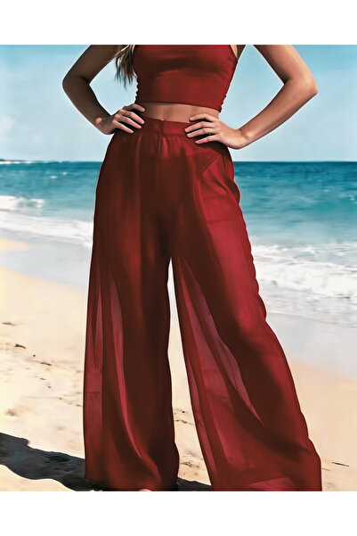 RUTBİL SPORTS Plaj Bikini Üstü Tül Pantolon- Deniz pantolon- Yazlık Rahat Tül...