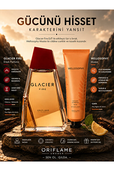 Oriflame Glacıer Fire Edt, Wellosophy maske