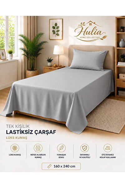 hulia home Ranforce Non-Elastic Sheet Set Double Size Raw Cotton Pillowcase I...