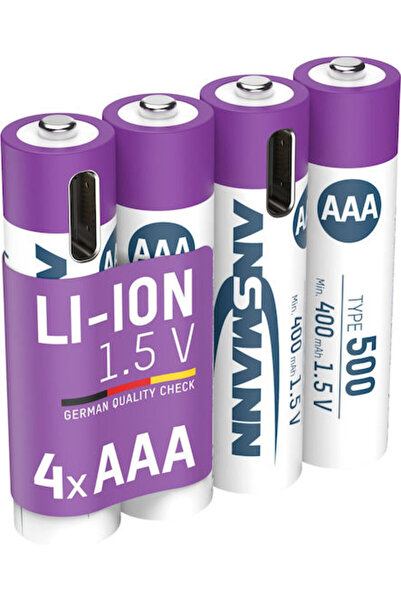 ANSMANN Επαναφορτιζόμενη Μπαταρία AAA Li-ion 400mAh 1.5V 4 τεμάχια