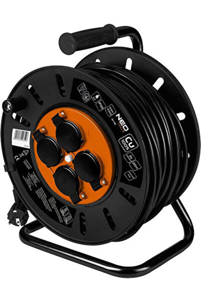 NEO Cablu prelungitor pe tambur 3 x 1.5mm²/20m Negru