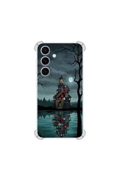 PrintiFy Samsung Galaxy S25 ile Uyumlu Simya Serisi Gölge Ve Cam Tasarımlı Uv...