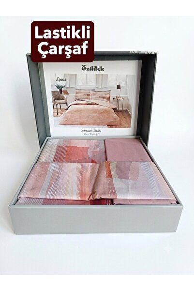 Özdilek Espas Single - Elastic Sheet - Duvet Cover Set 100% Cotton