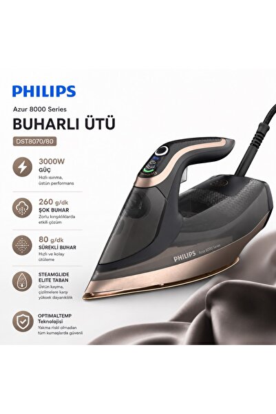 Philips DST8070/80 Azur 8000 Serisi Buharlı Ütü