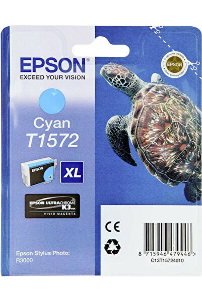 EPSON T1572XL Cerneală originală pentru imprimantă InkJet, Cyan (C13T15724010)