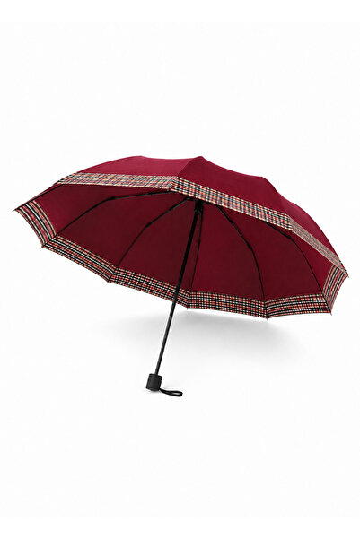 BRANDLESS Umbrelă pliabilă burgundiu, compactă, cu protecție solară