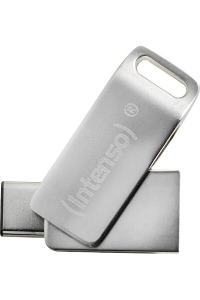 Intenso Stick USB 3.1 cMobile Line 64GB cu conexiune USB-C și USB-A, Argintiu